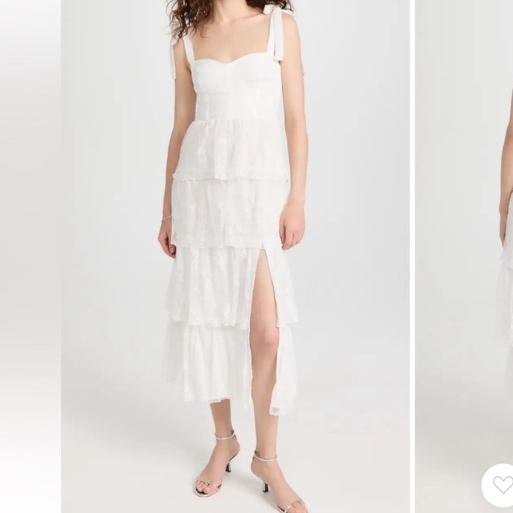 Wayf Tiered Ruffle Midi-Dress
